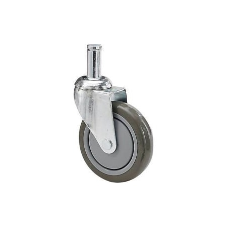 Metro Metro Round-Post Caster - 5" Polyurethane Swivel with Brake and Bumper 7860400